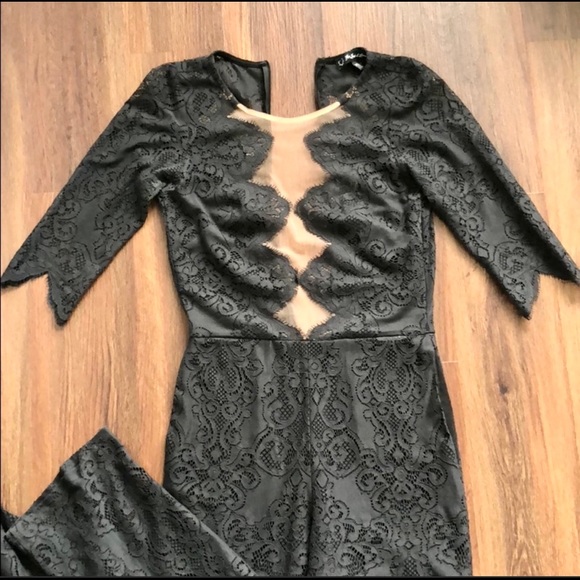 For Love & Lemons Noir Lace Jumpsuit - Picture 4 of 5